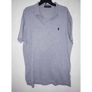 Mens Polo Ralph Lauren Short Sleeve Gray Polo Shirt Size XL